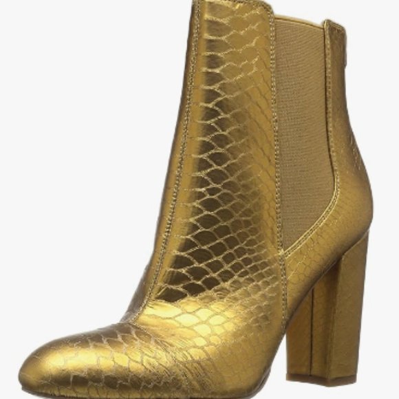 Gold Sam Edelman Gold Snake Bootie - Picture 2 of 11